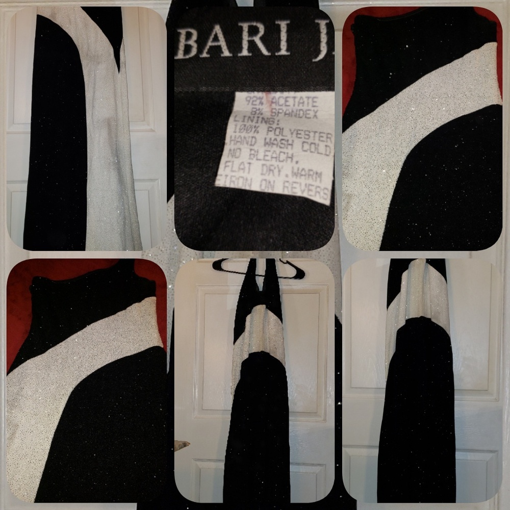Black & White One Shoulder Bling Gown XL